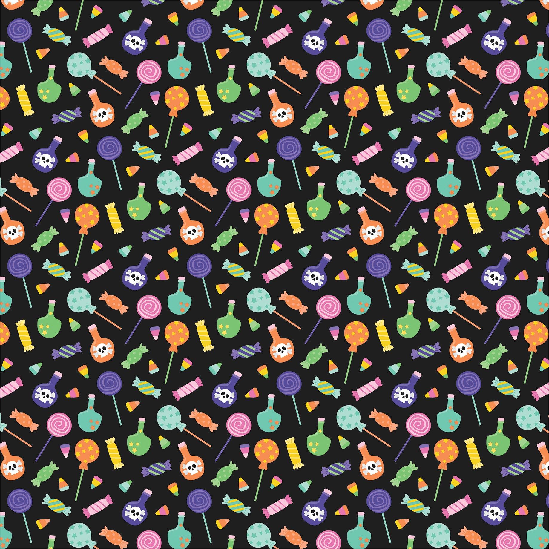 Monster Mash Collection Candy Haul 12 x 12 Double-Sided Scrapbook Paper by Echo Park Paper - Scrapbook Supply Companies