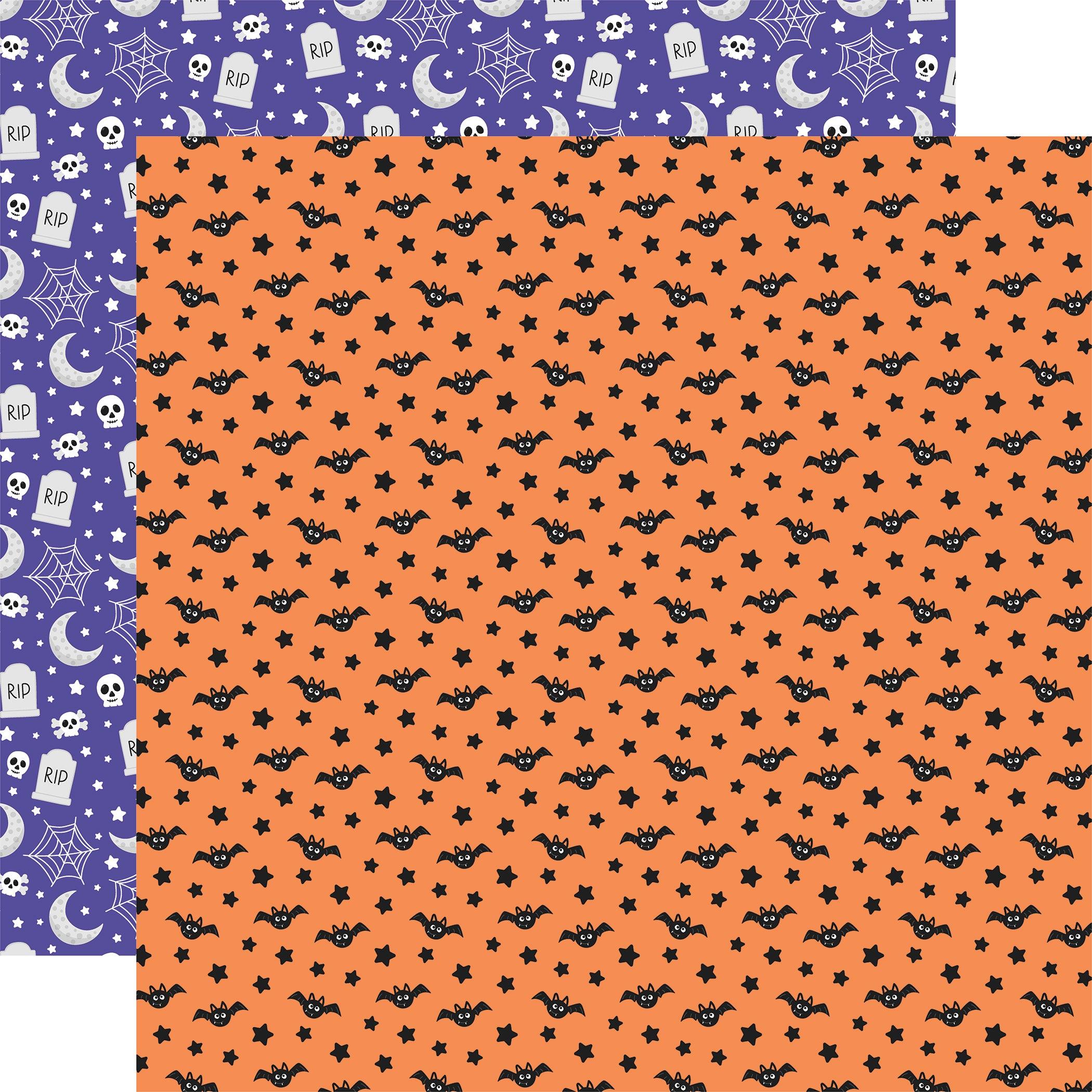 Monster Mash Collection Spooky Scary Skeletons 12 x 12 Double-Sided Scrapbook Paper by Echo Park Paper