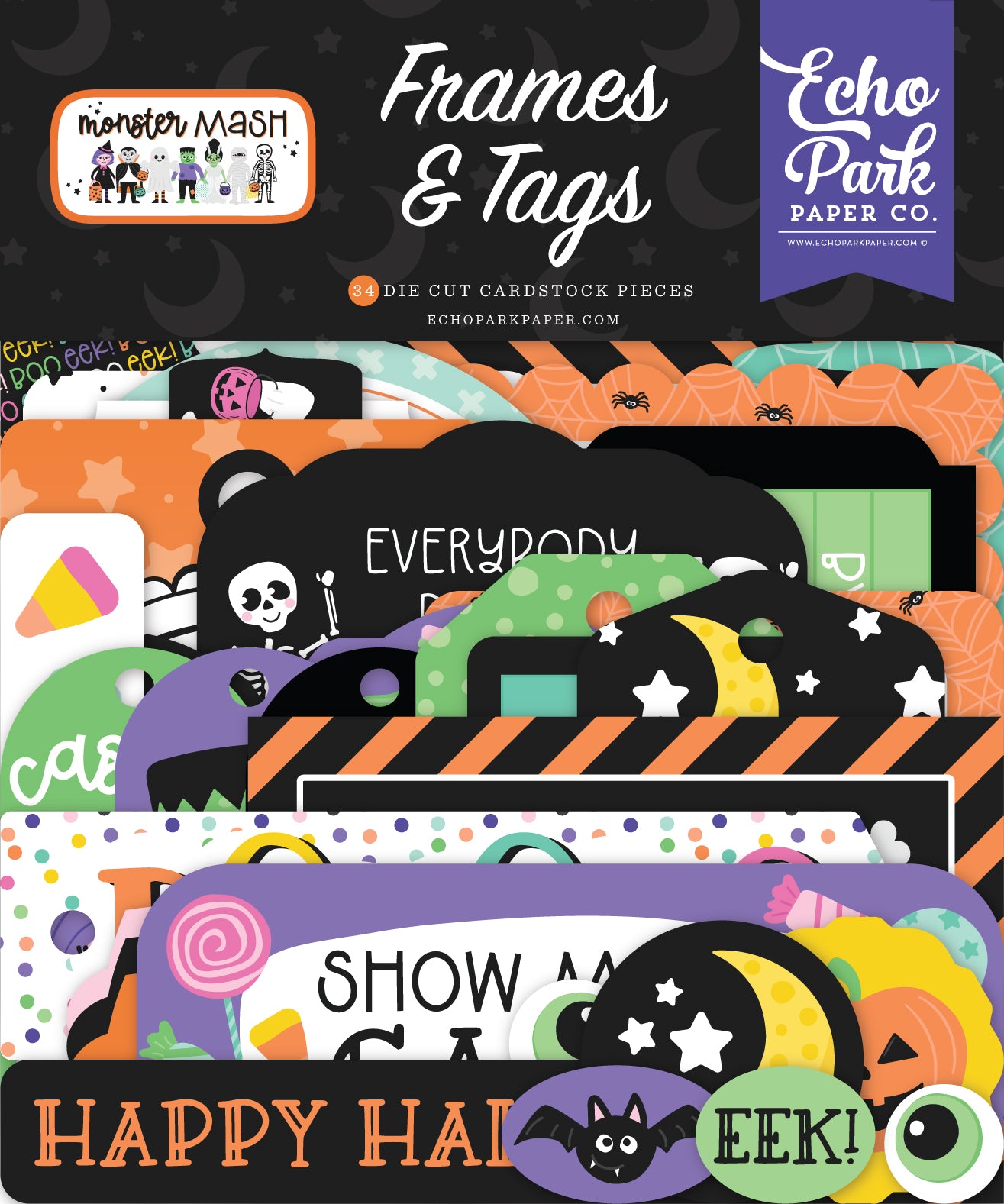 Monster Mash Collection Scrapbook Frames & Tags by Echo Park Paper