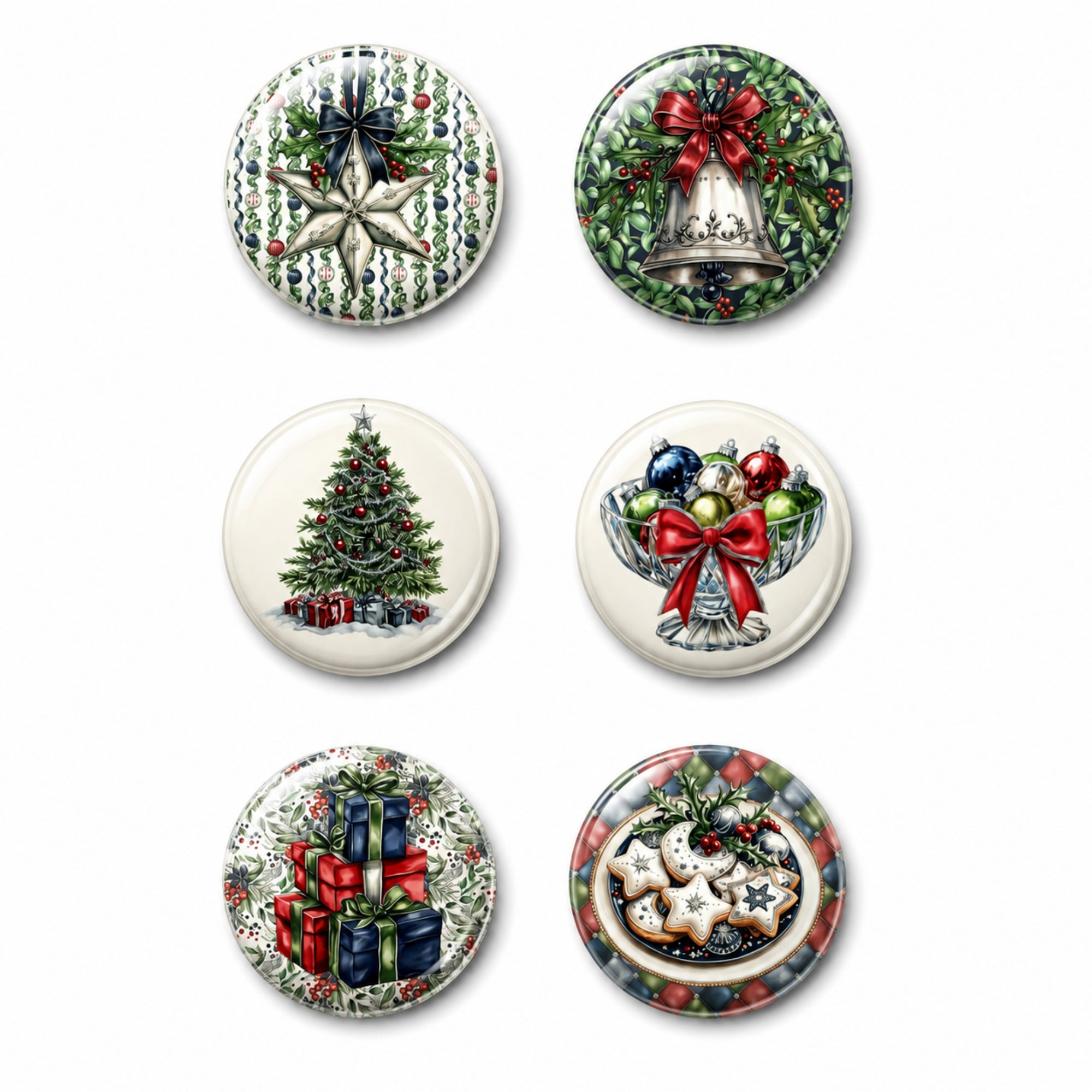 Midnight Mistletoe Collection Button Bubbles Scrapbook Embellishments by SSC Designs