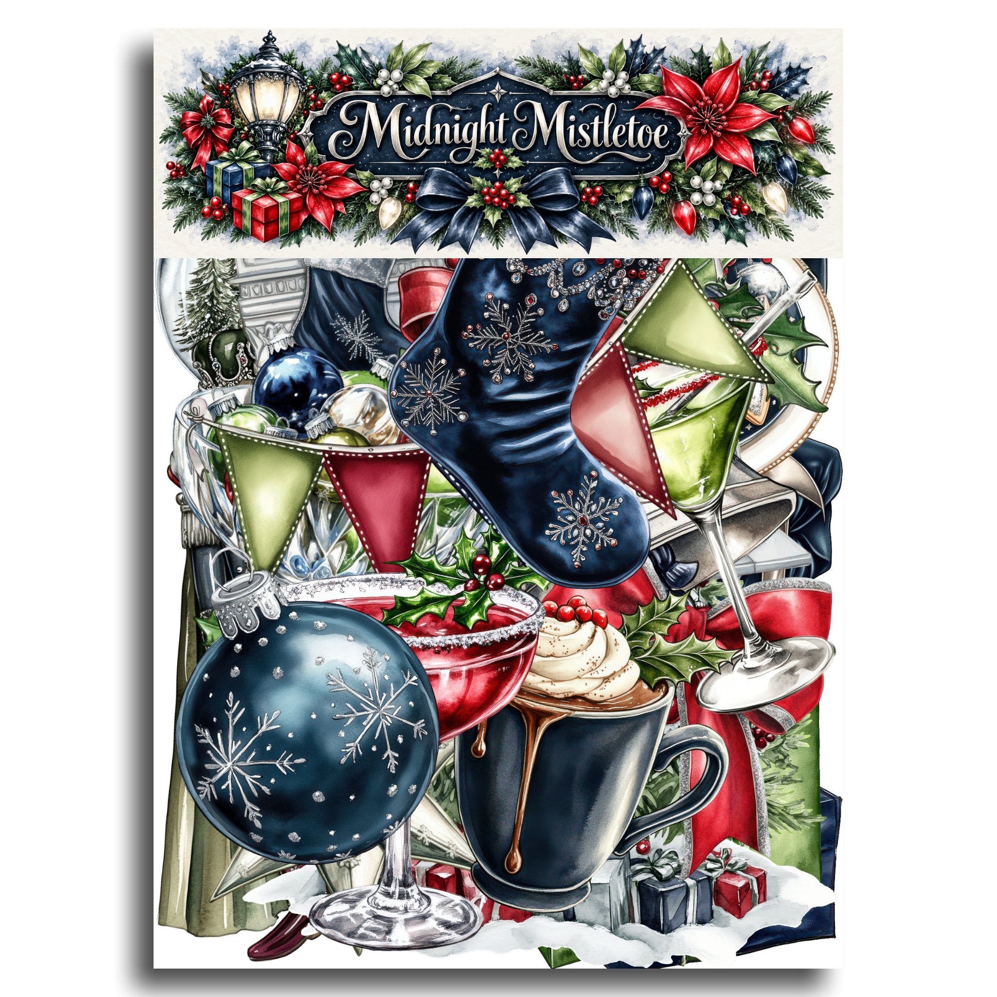 Midnight Mistletoe 12 x 12 Scrapbook Paper & Embellishment Kit by SSC Designs