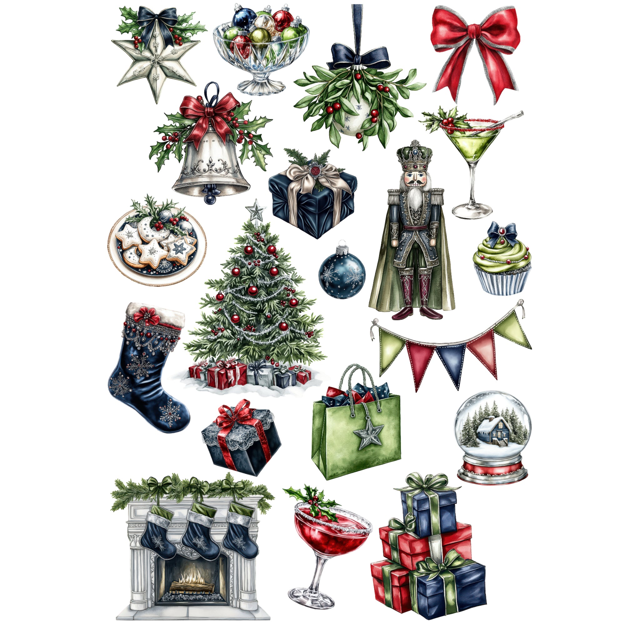 Midnight Mistletoe Collection Laser Cut Scrapbook Ephemera Embellishments by SSC Designs