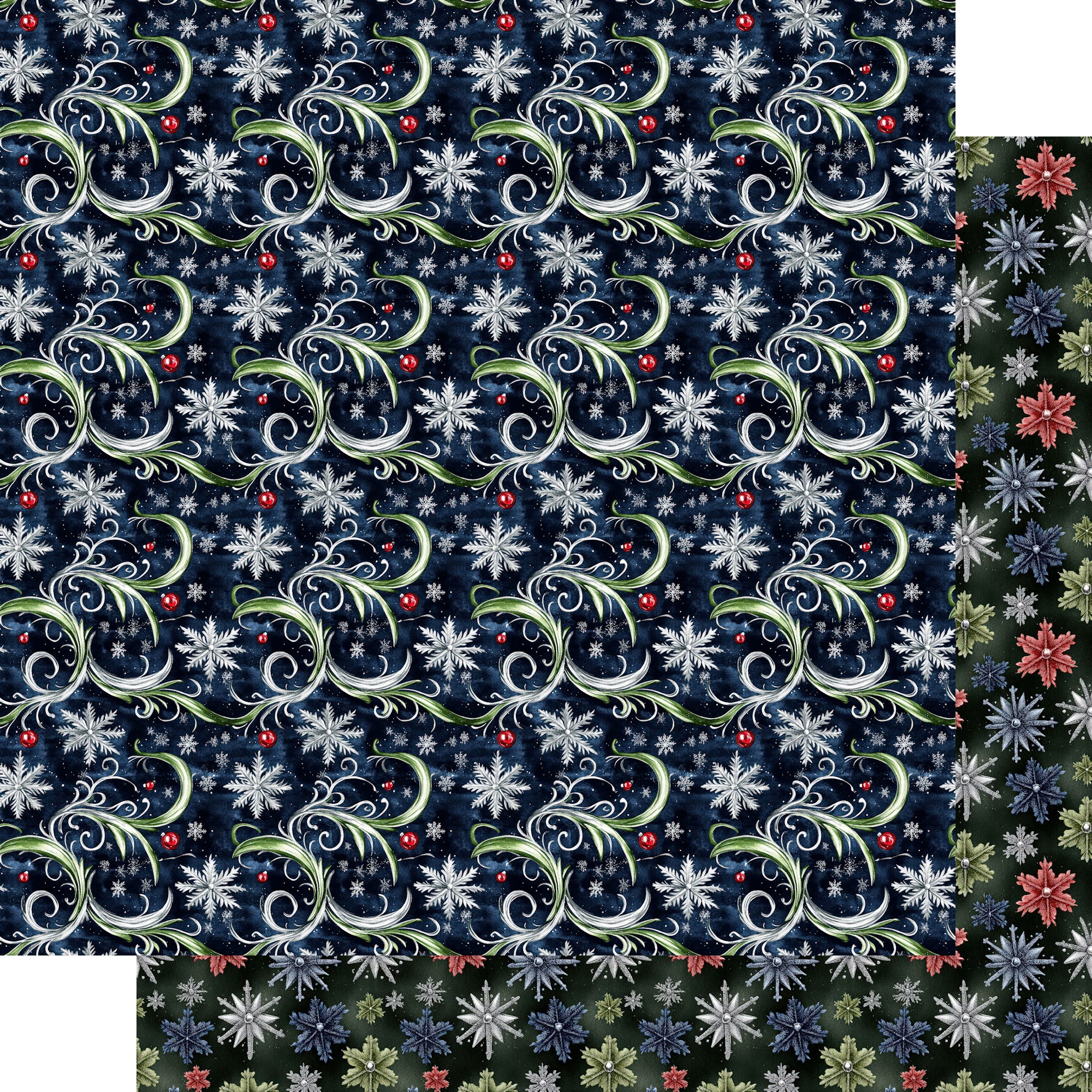 Midnight Mistletoe Collection Midnight Noel 12 x 12 Double-Sided Scrapbook Paper by SSC Designs