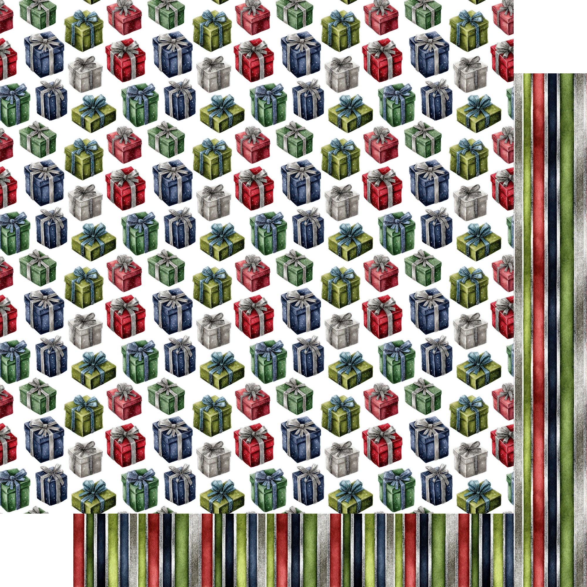 Midnight Mistletoe Collection Festive Foil 12 x 12 Double-Sided Scrapbook Paper by SSC Designs
