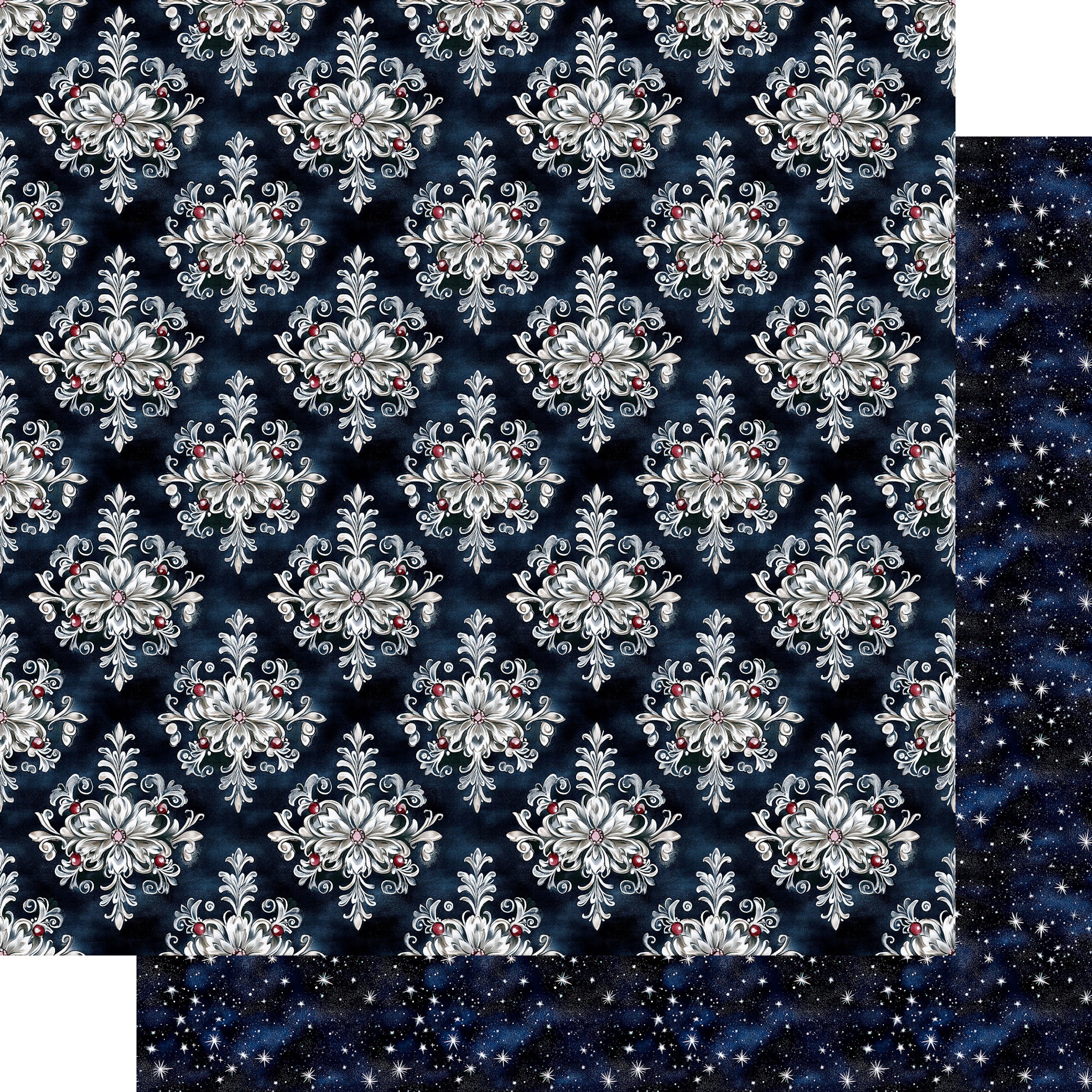 Midnight Mistletoe Collection Midnight Elegance 12 x 12 Double-Sided Scrapbook Paper by SSC Designs