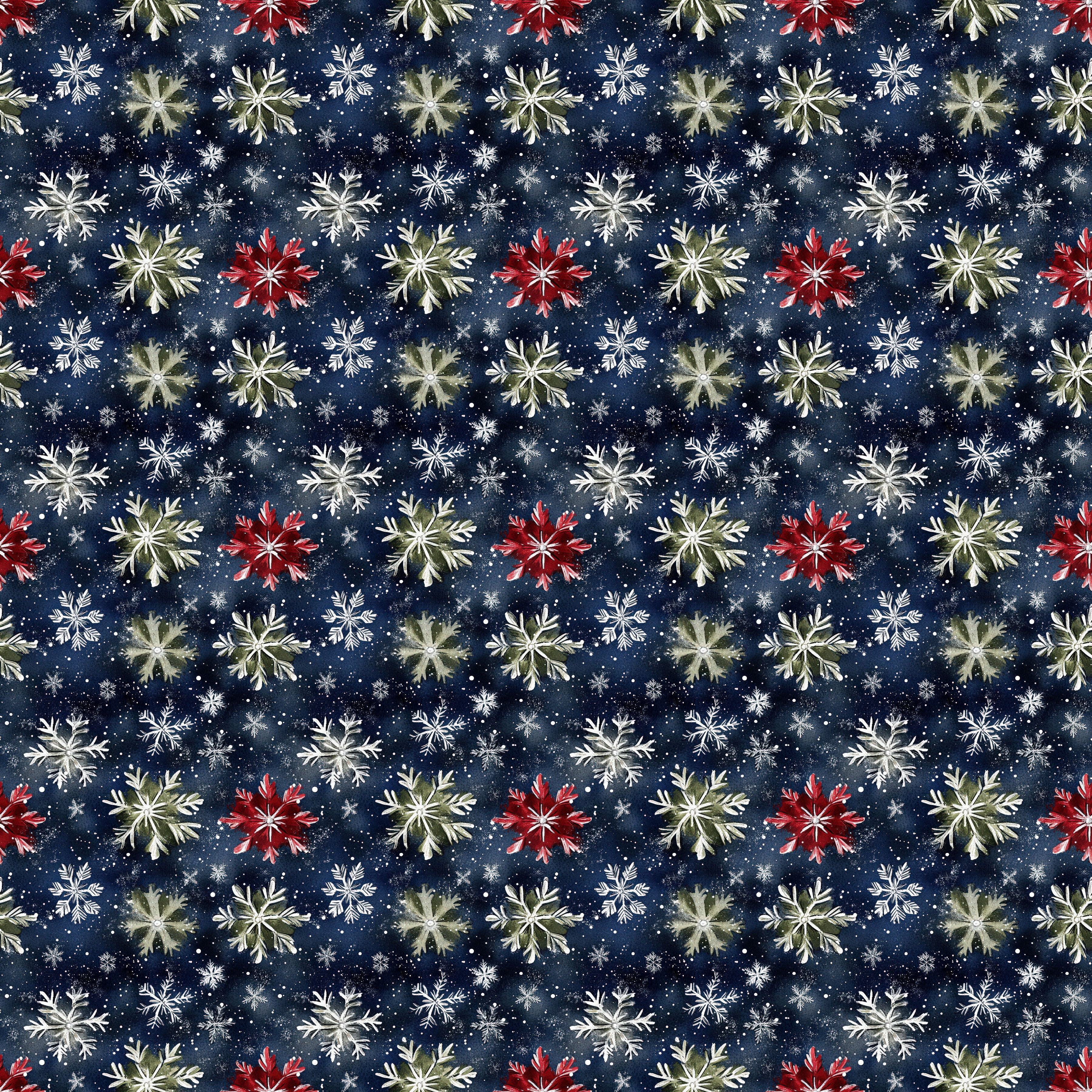 Midnight Mistletoe Collection Holiday Florals 12 x 12 Double-Sided Scrapbook Paper by SSC Designs