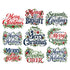 Midnight Mistletoe Collection 10 x 8 Scrapbook Cardstock Sticker Sheet by SSC Designs