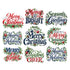 Midnight Mistletoe Collection 8 x 7 Card Sayings Cardstock Sticker Sheet by SSC Designs