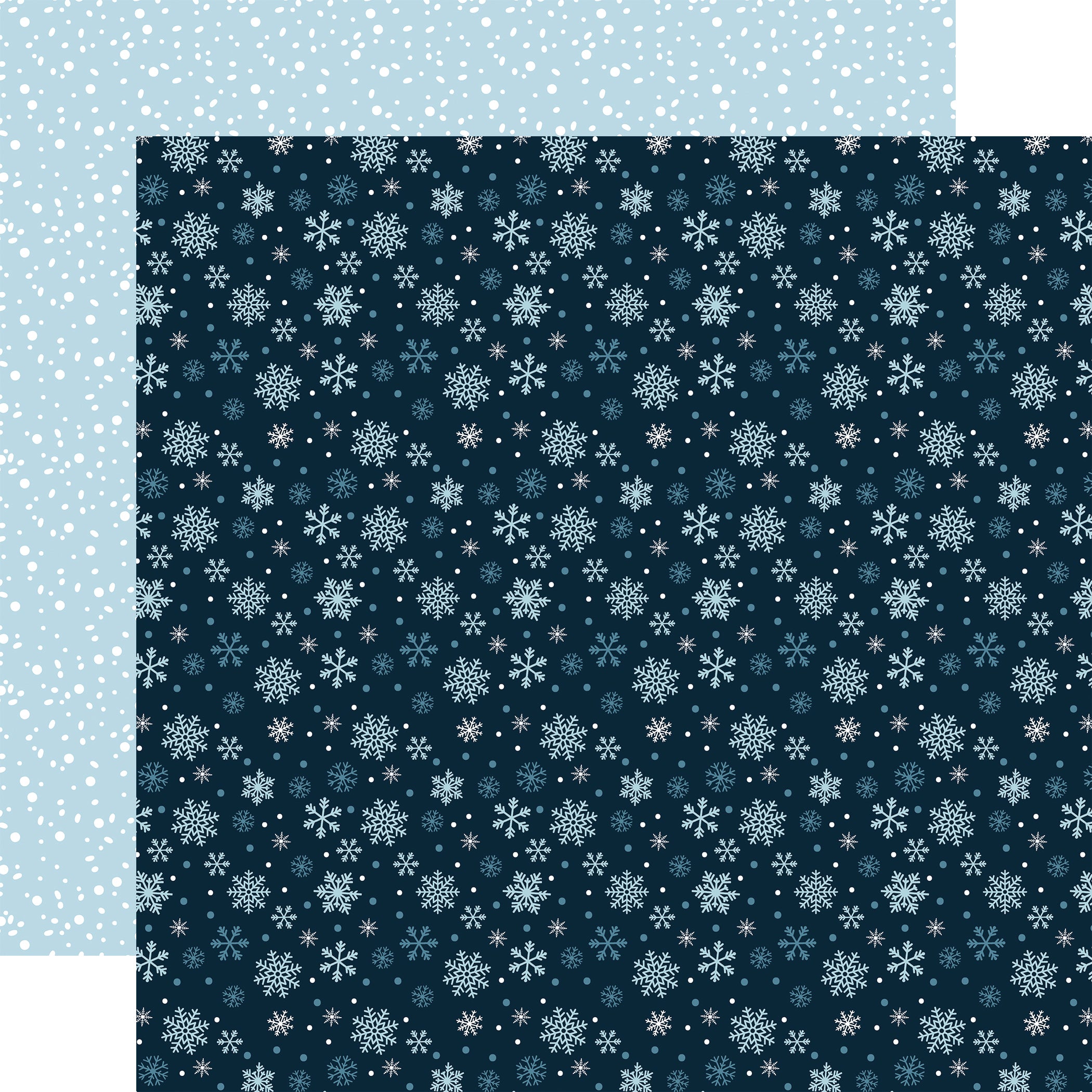 The Magic of Winter Collection Winter Snow 12 x 12 Double-Sided Scrapbook Paper by Echo Park Paper