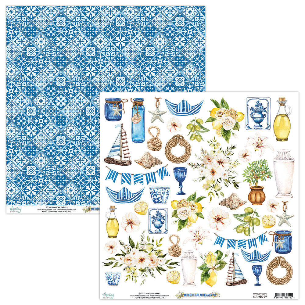 Mediterranean Heaven Collection 12 x 12 Scrapbook Collection Kit by Mintay Papers