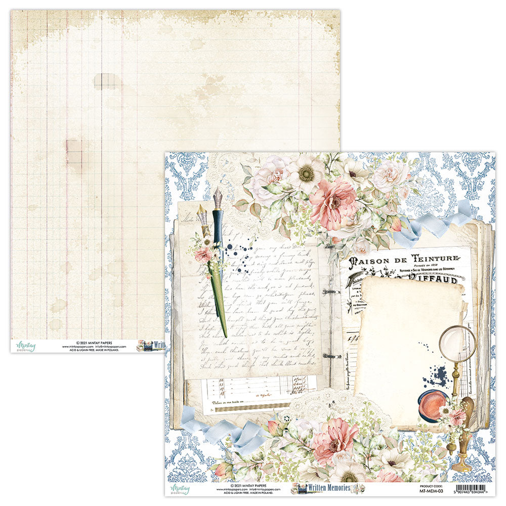 Written Memories Collection 12 x 12 Scrapbook Collection Kit by Mintay Papers