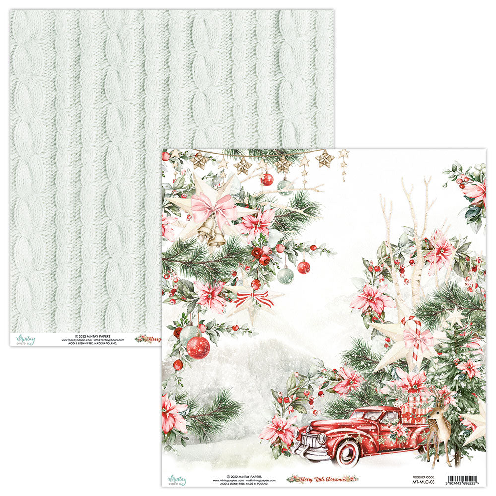 Mintay White Christmas 12 x12 Scrapbooking Paper Set — Lena