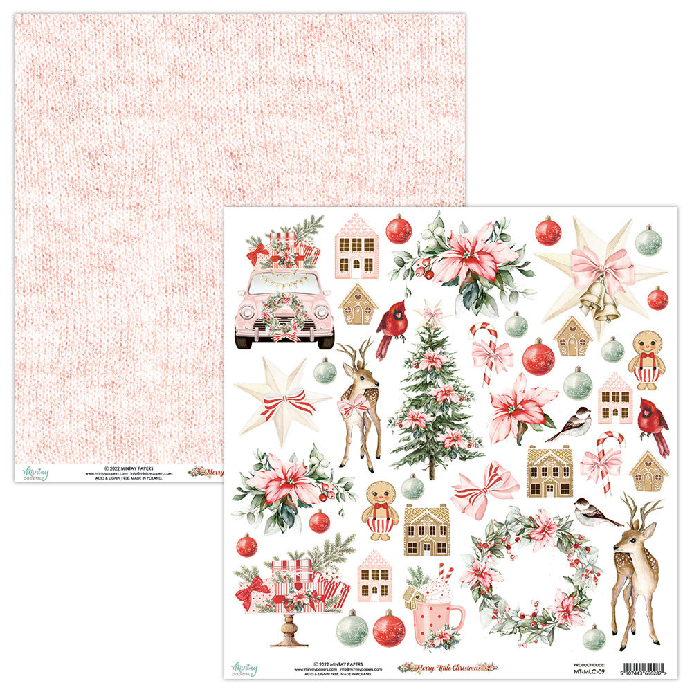 Merry Little Christmas Collection 12 x 12 Scrapbook Collection Kit by Mintay Papers