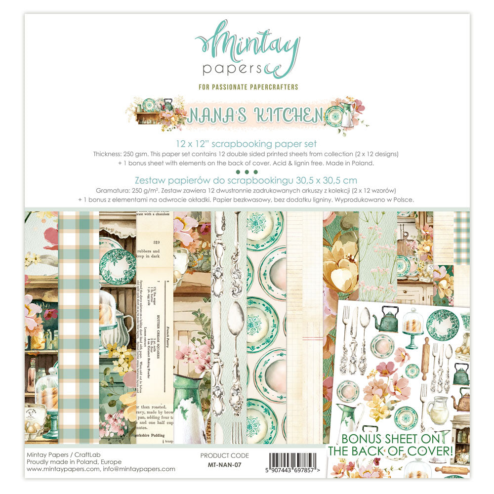 Nana's Kitchen Collection 12 x 12 Scrapbook Collection Kit by Mintay