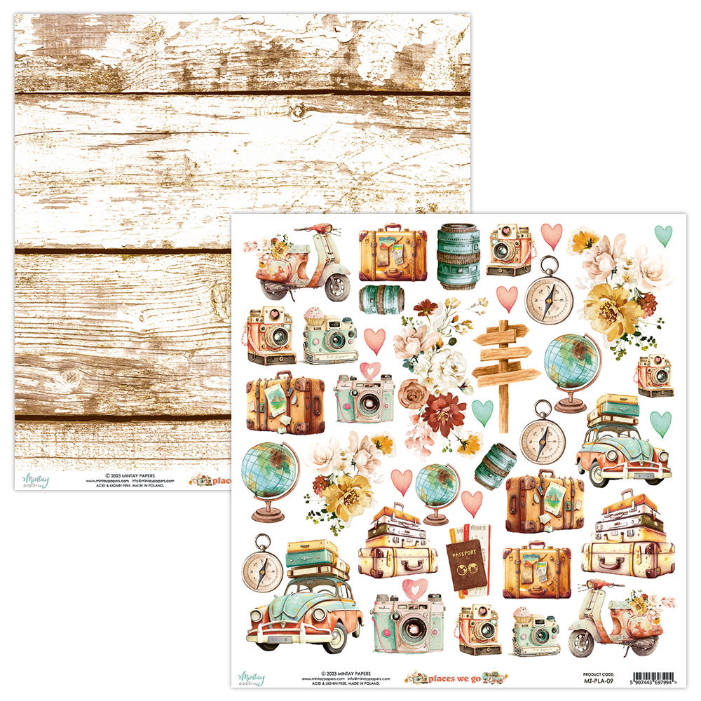 Places We Go Collection 12 x 12 Scrapbook Collection Kit by Mintay