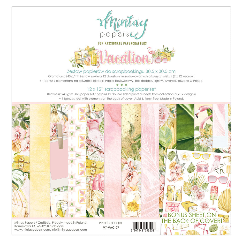 Vacation Collection 12 x 12 Scrapbook Collection Kit by Mintay Papers
