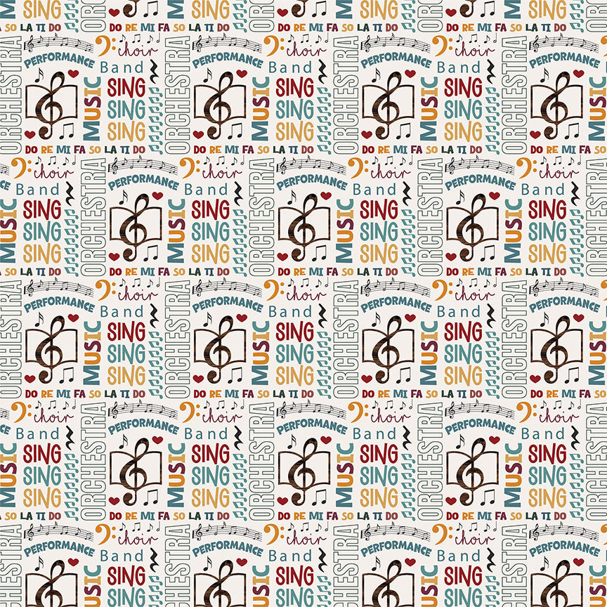 Music Notes Collection Staccato 12 x 12 Double-Sided Scrapbook Paper by Photo Play Paper