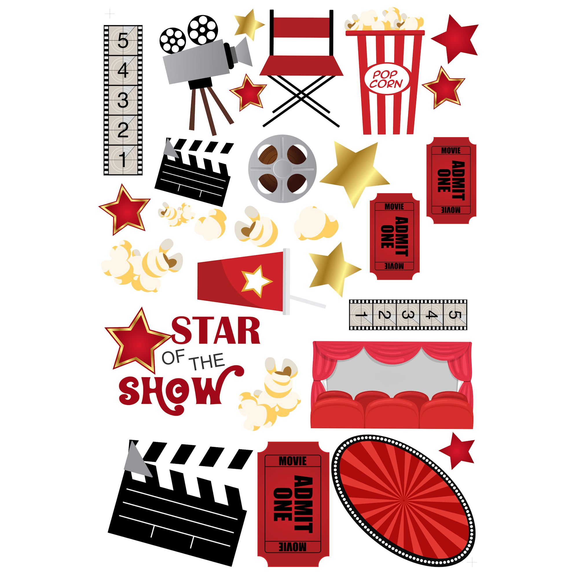 Movie Time 12 x 12 Scrapbook Paper & Embellishment Kit by SSC Designs
