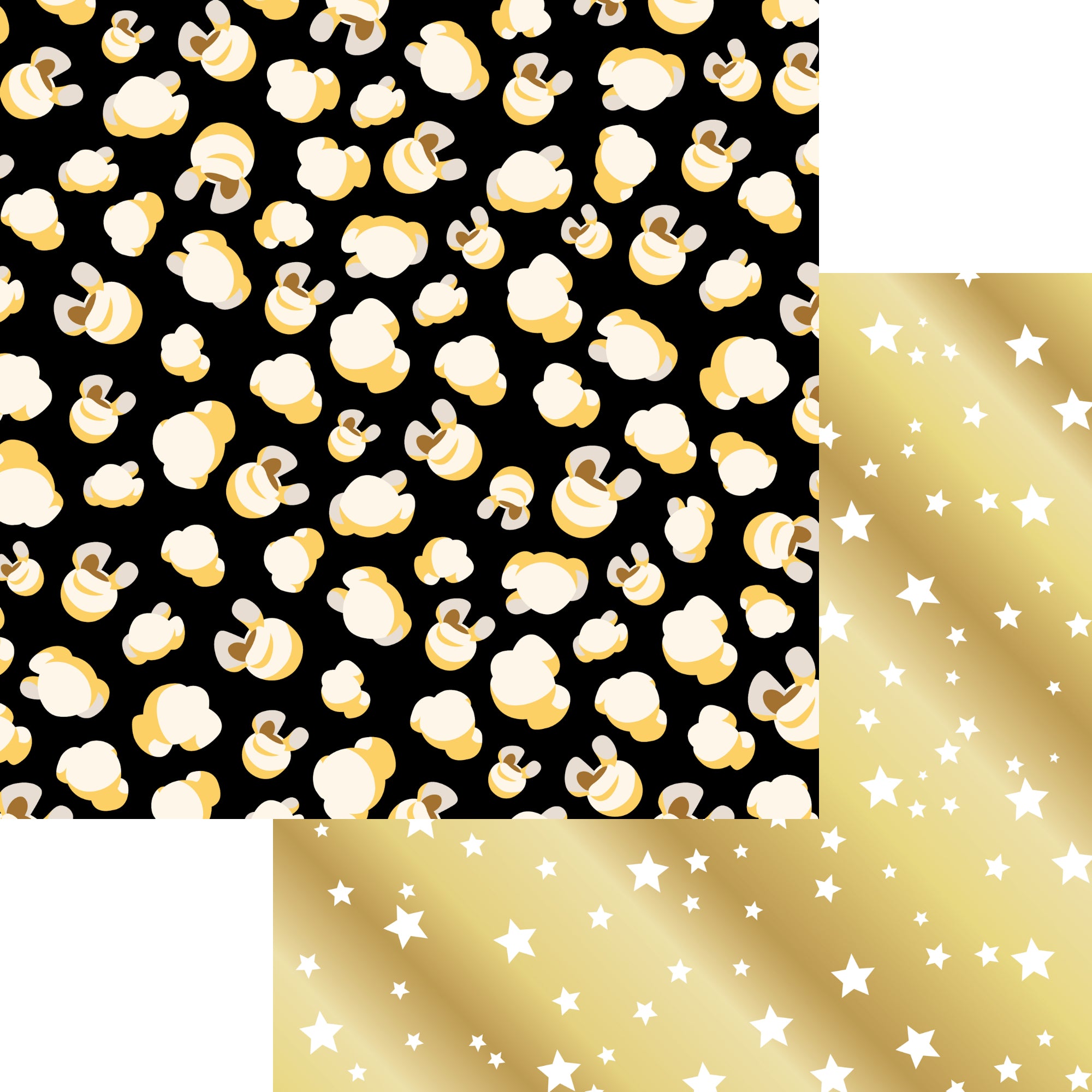 Movie Time Collection Hot Buttered Popcorn 12 x 12 Double-Sided Scrapbook Paper by SSC Designs