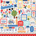 My Favorite Summer 12 x 12 Scrapbook Paper & Sticker Kit by Echo Park Paper - 13 Pieces