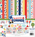 My Favorite Summer 12 x 12 Scrapbook Paper & Sticker Kit by Echo Park Paper - 13 Pieces