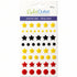 Our Brads Need Friends Collection 3 x 5 Red, Black & Yellow Magical Vacation Scrapbook Enamel Sticky Back Dots by Eyelet Outlet - 47 Count