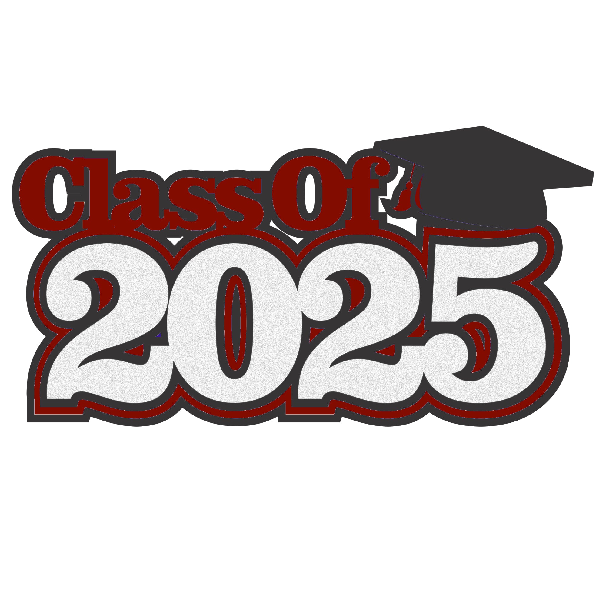 Class of 2025 8 x 4.25 *CUSTOM COLOR* Scrapbook Laser Cut Embellishment by SSC Laser Designs