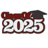 Class of 2025 8 x 4.25 *CUSTOM COLOR* Scrapbook Laser Cut Embellishment by SSC Laser Designs