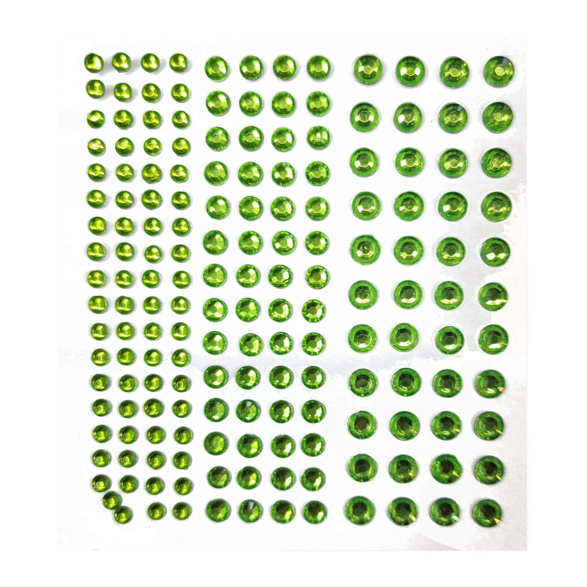 Basically Bling Collection 3, 4 & 5 mm Medium Green Gem Scrapbook Embellishments by SSC Designs - 172 Pieces