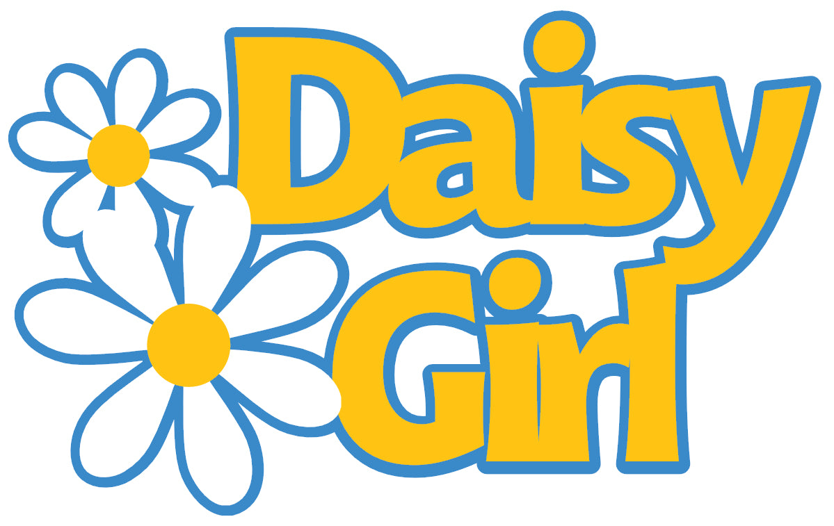 Daisy Girl Title 5.5 x 3.5 & Flowers Fully-Assembled Scrapbook Die Cut Embellishment Set by SSC Designs