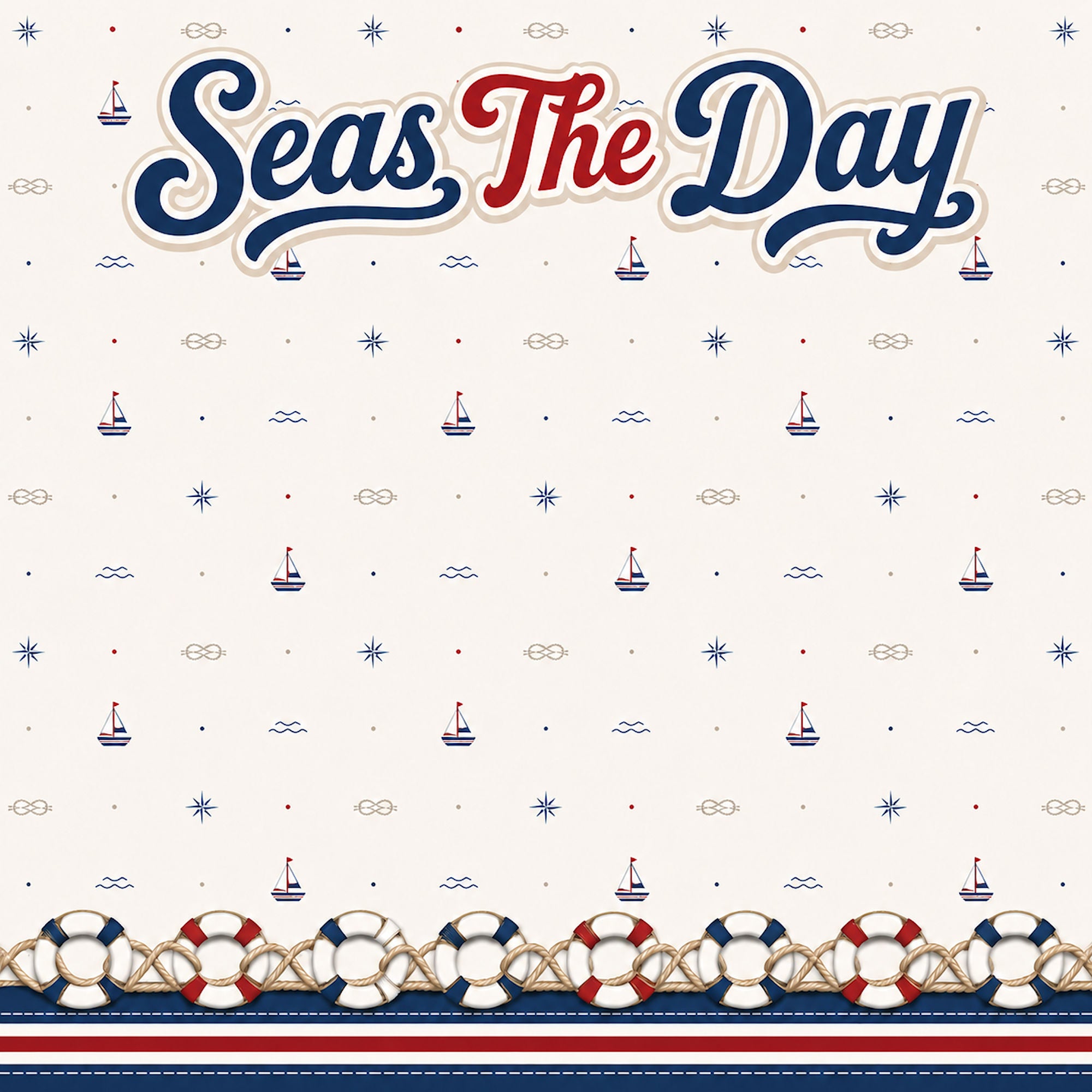 Nautical Adventures Seas The Day 12 x 12 Double-Sided Scrapbook Paper by SSC Designs