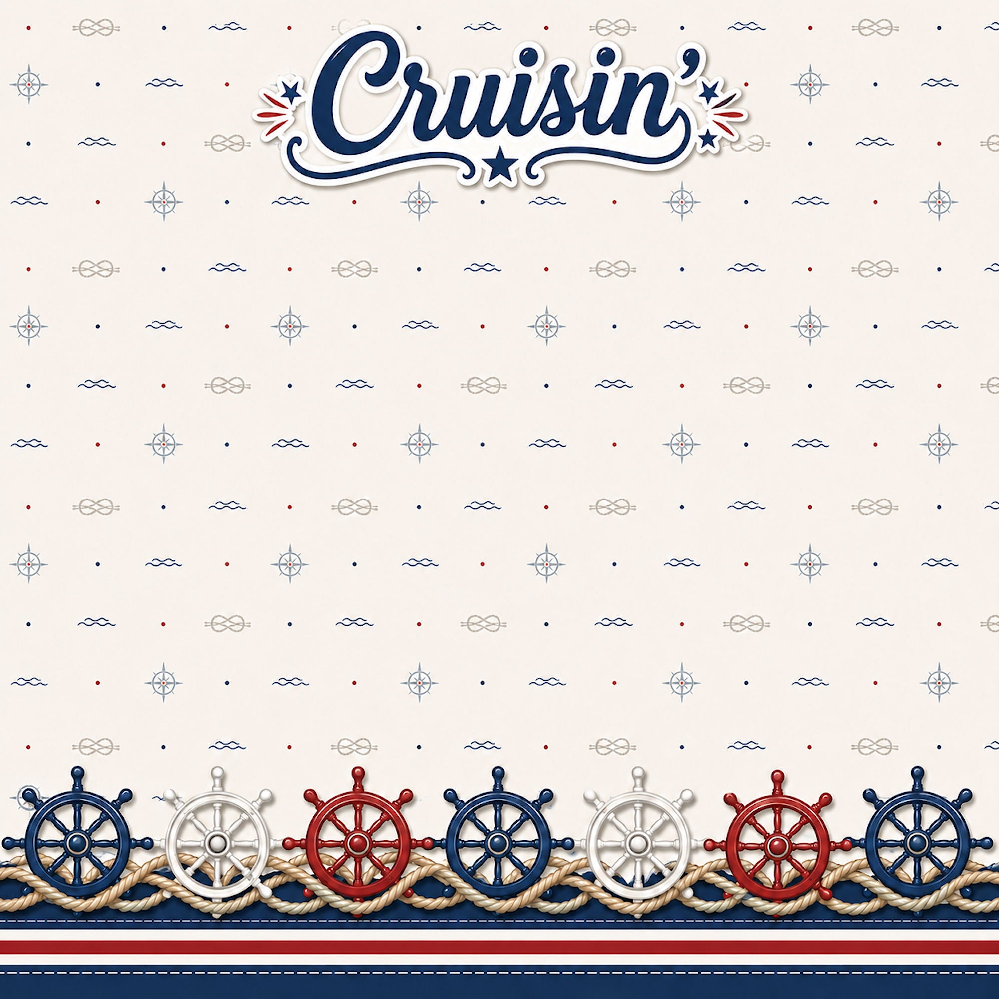 Nautical Adventures Cruisin' 12 x 12 Double-Sided Scrapbook Paper by SSC Designs