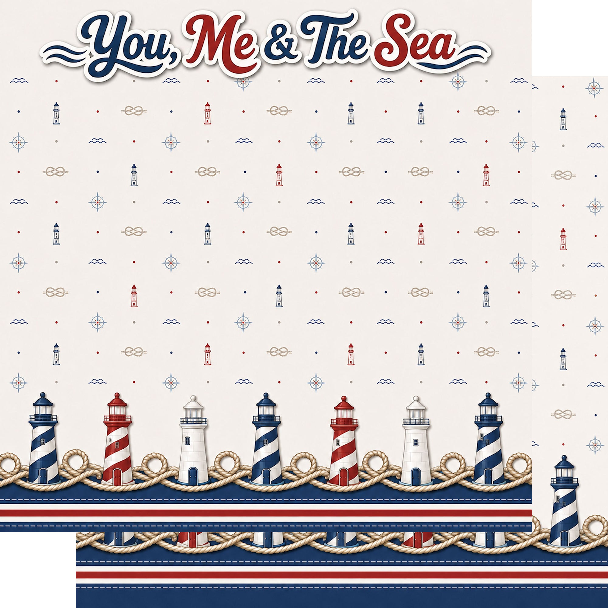 Nautical Adventures You, Me & The Sea 12 x 12 Double-Sided Scrapbook Paper by SSC Designs