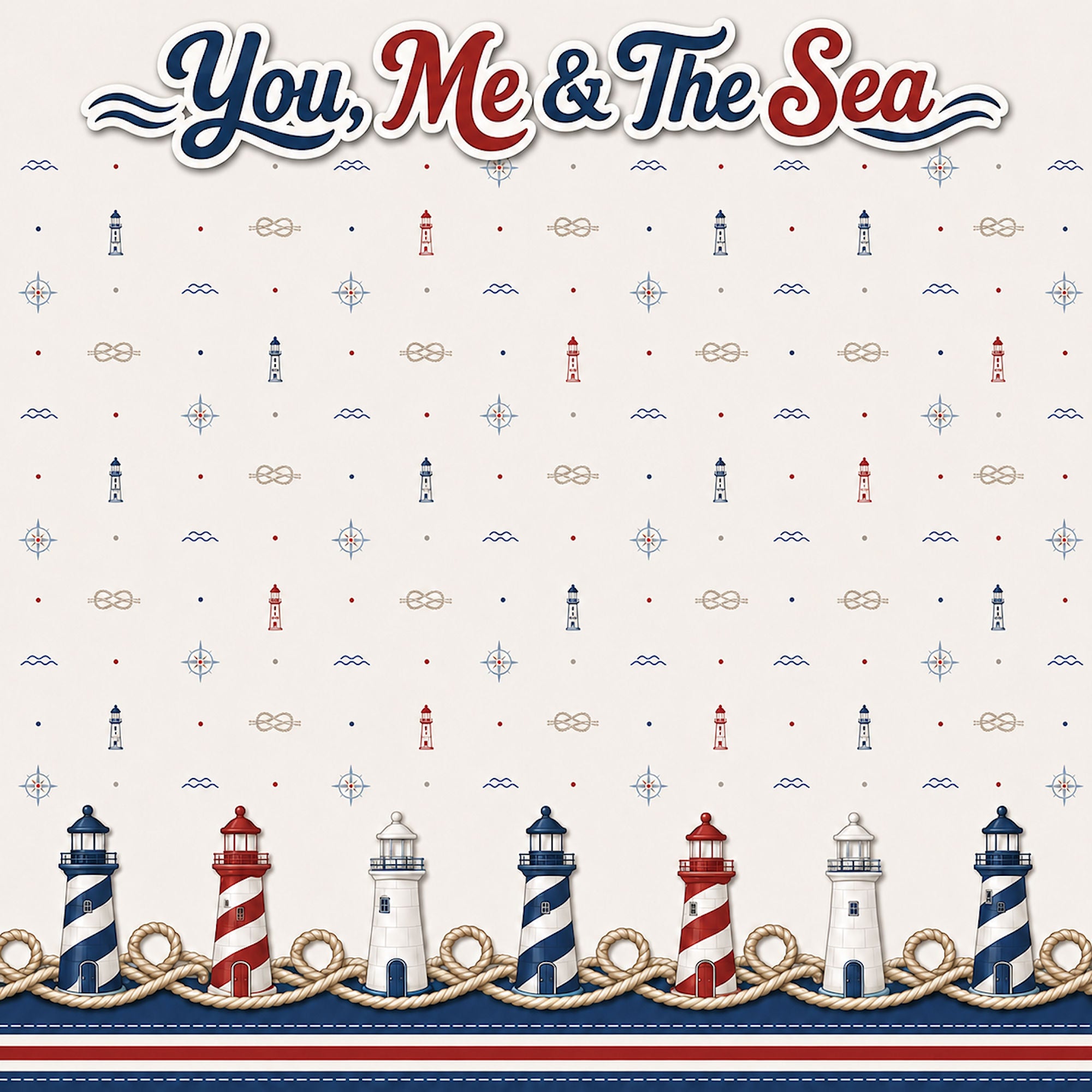 Nautical Adventures You, Me & The Sea 12 x 12 Double-Sided Scrapbook Paper by SSC Designs
