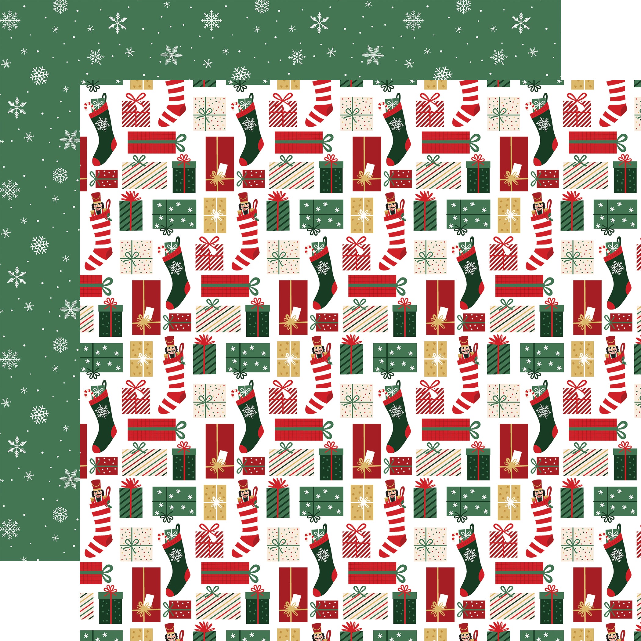 Nutcracker Christmas Scrapbook Paper & Sticker Collection Kit by Echo Park Paper - 13 Pieces