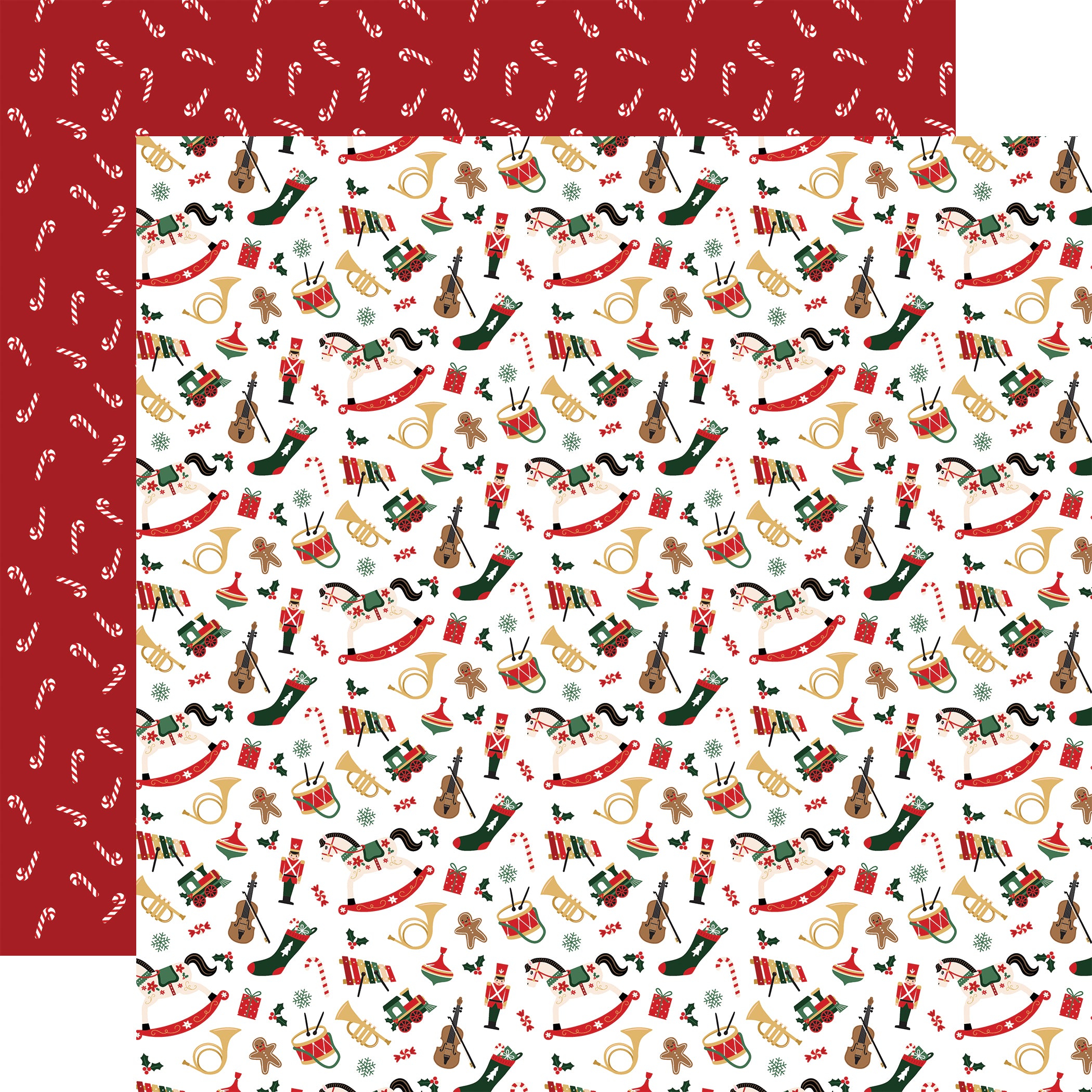 Nutcracker Christmas Scrapbook Paper & Sticker Collection Kit by Echo Park Paper - 13 Pieces