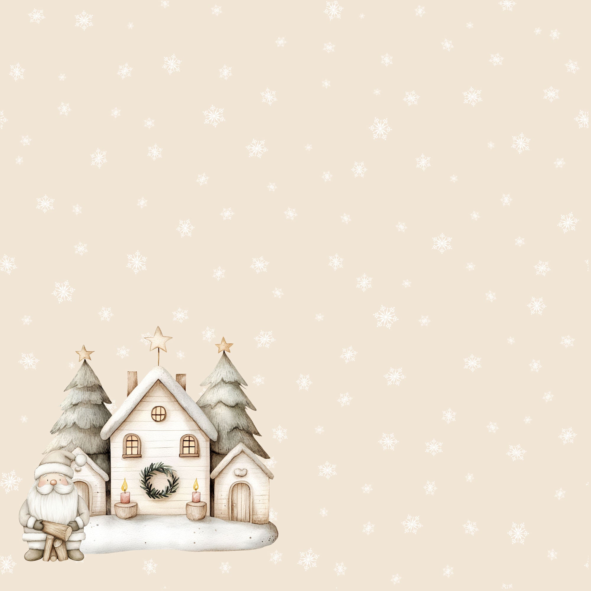 Nordic Christmas Collection Home For Christmas 12 x 12 Double-Sided Scrapbook Paper by SSC Designs