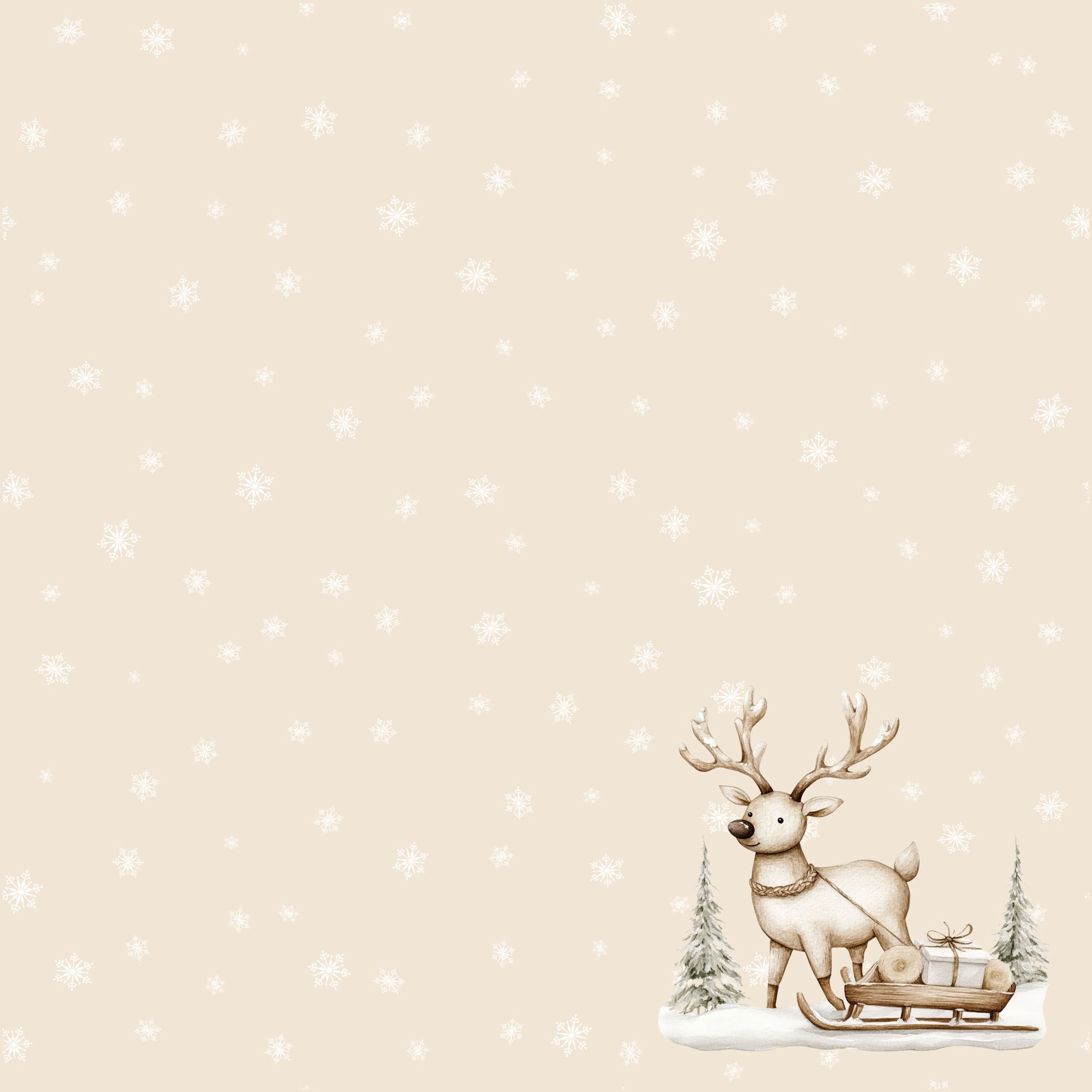 Nordic Christmas Collection Home For Christmas 12 x 12 Double-Sided Scrapbook Paper by SSC Designs