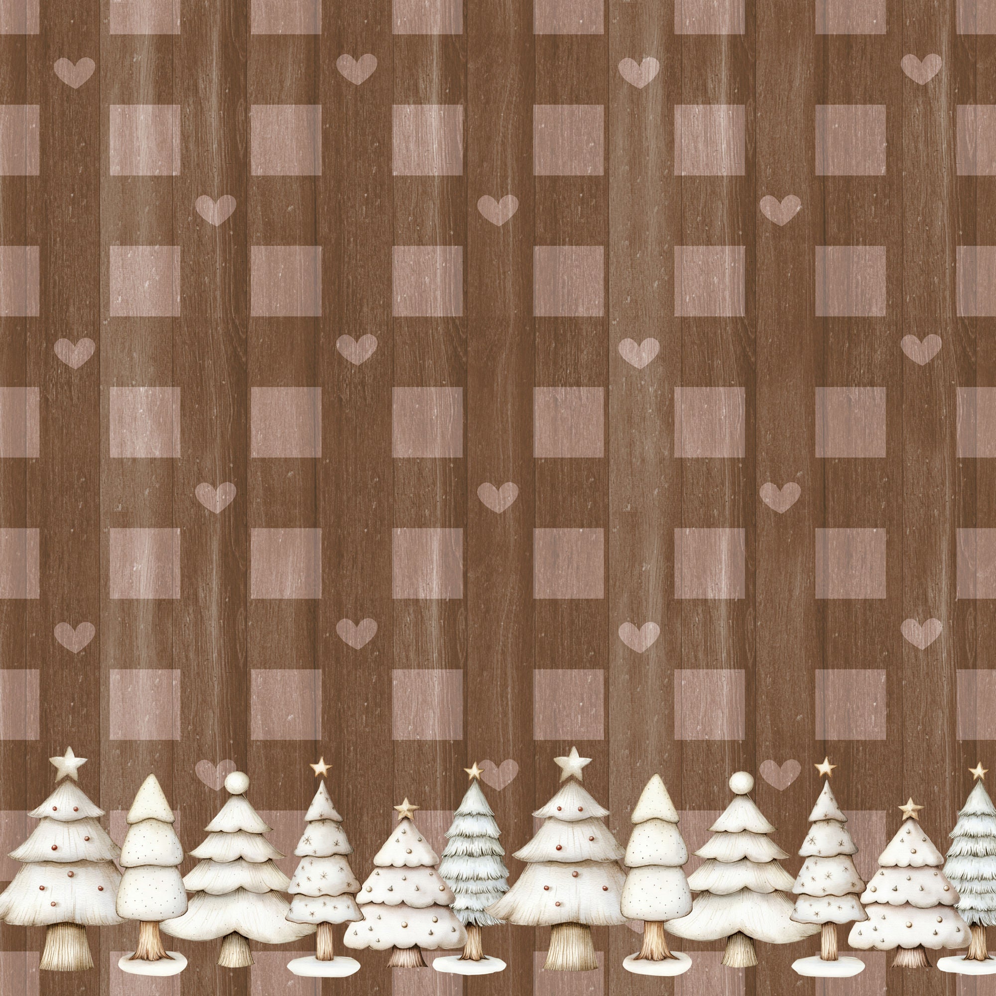 Nordic Christmas Collection O Christmas Tree 12 x 12 Double-Sided Scrapbook Paper by SSC Designs