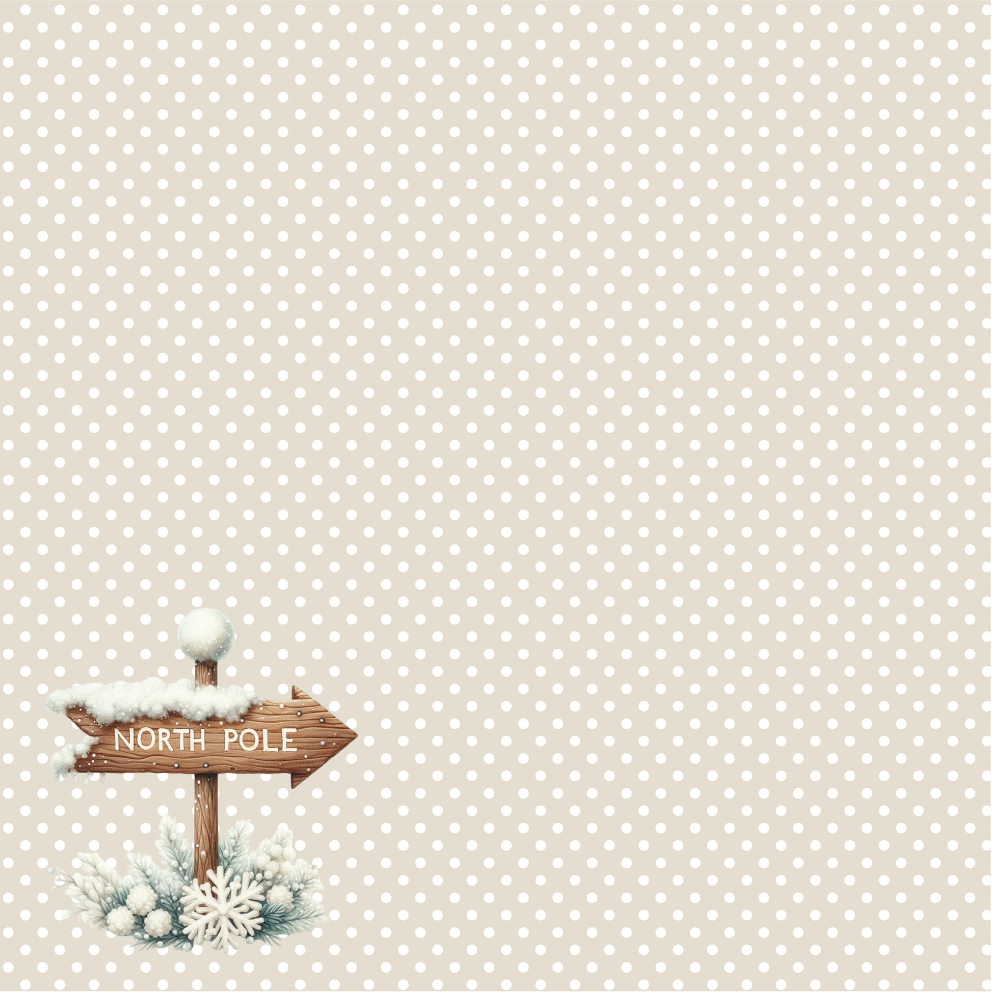 Nordic Christmas Collection The North Pole 12 x 12 Double-Sided Scrapbook Paper by SSC Designs