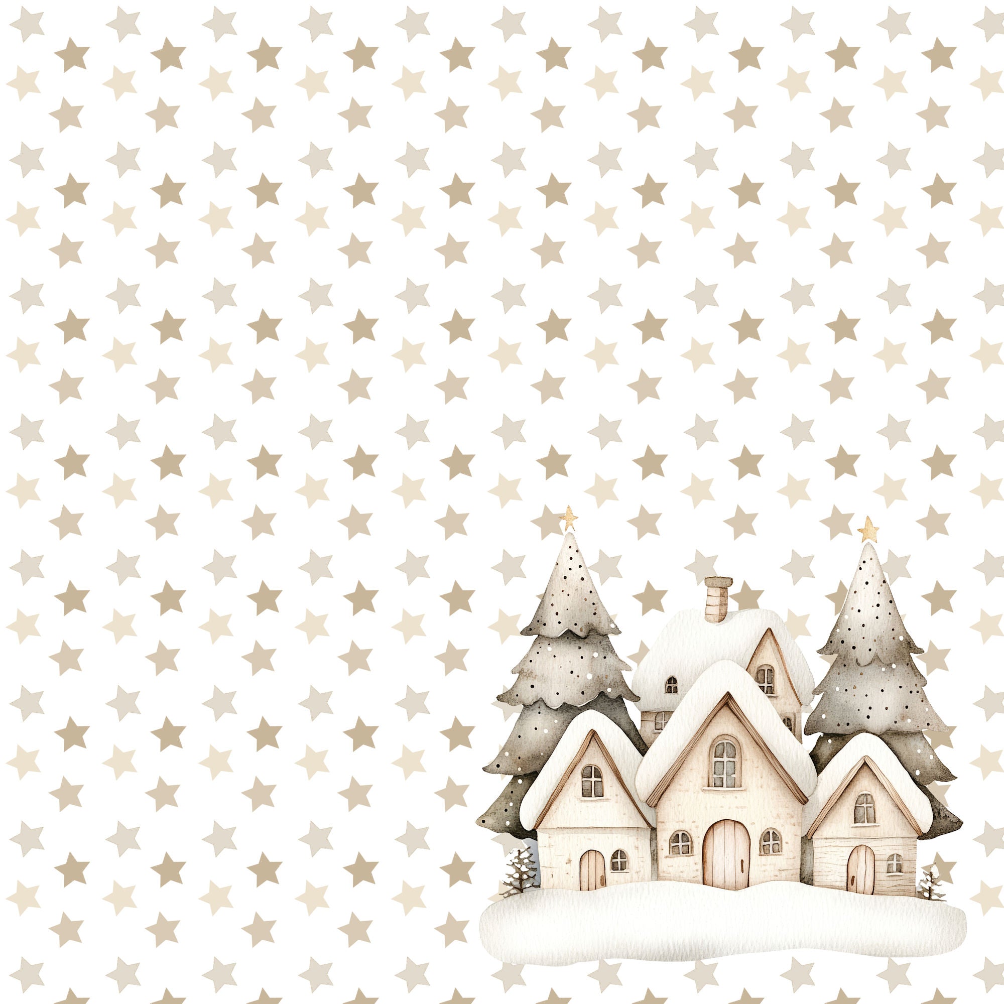 Nordic Christmas Collection The North Pole 12 x 12 Double-Sided Scrapbook Paper by SSC Designs