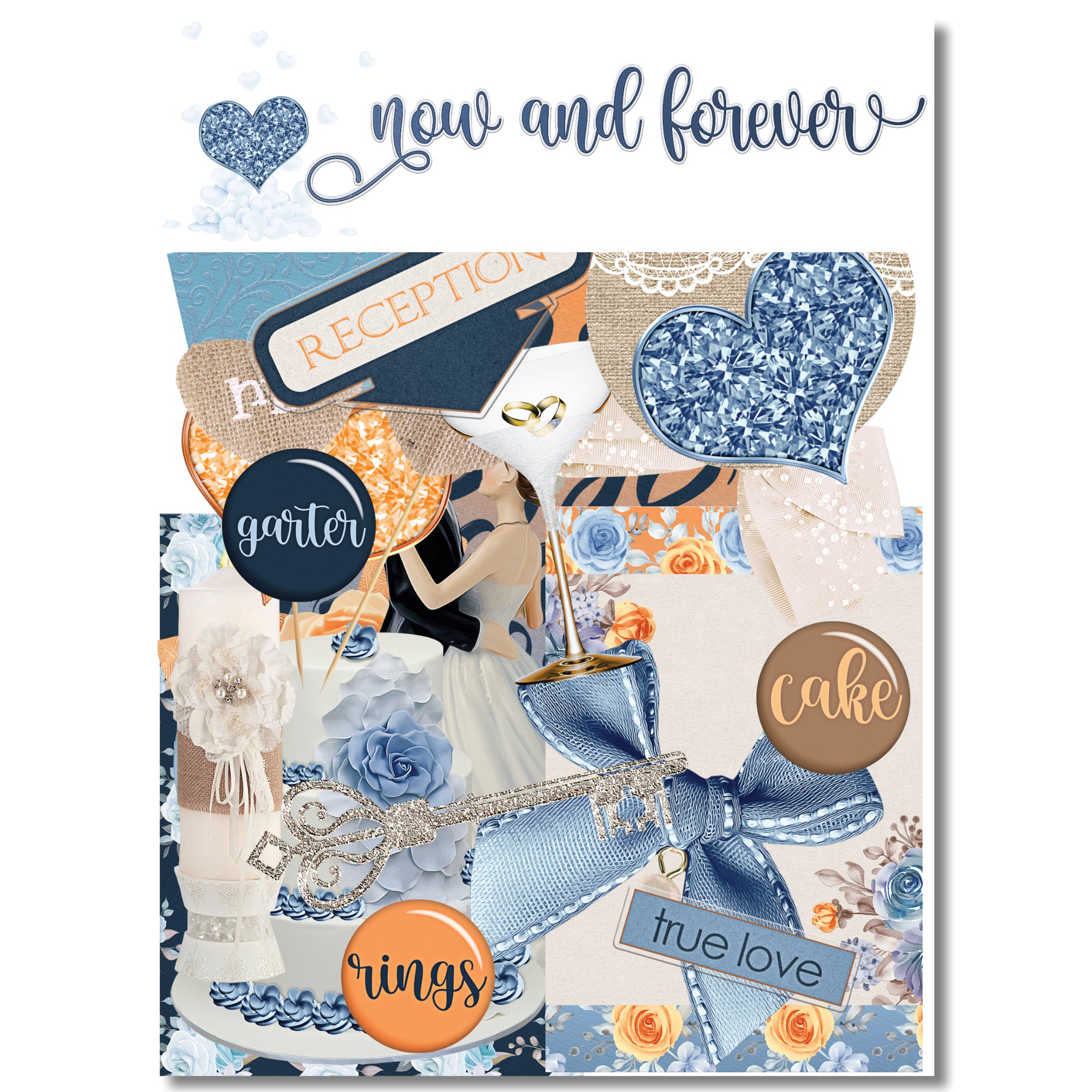 Now & Forever 12 x 12 Scrapbook Paper & Embellishment Kit by SSC Designs