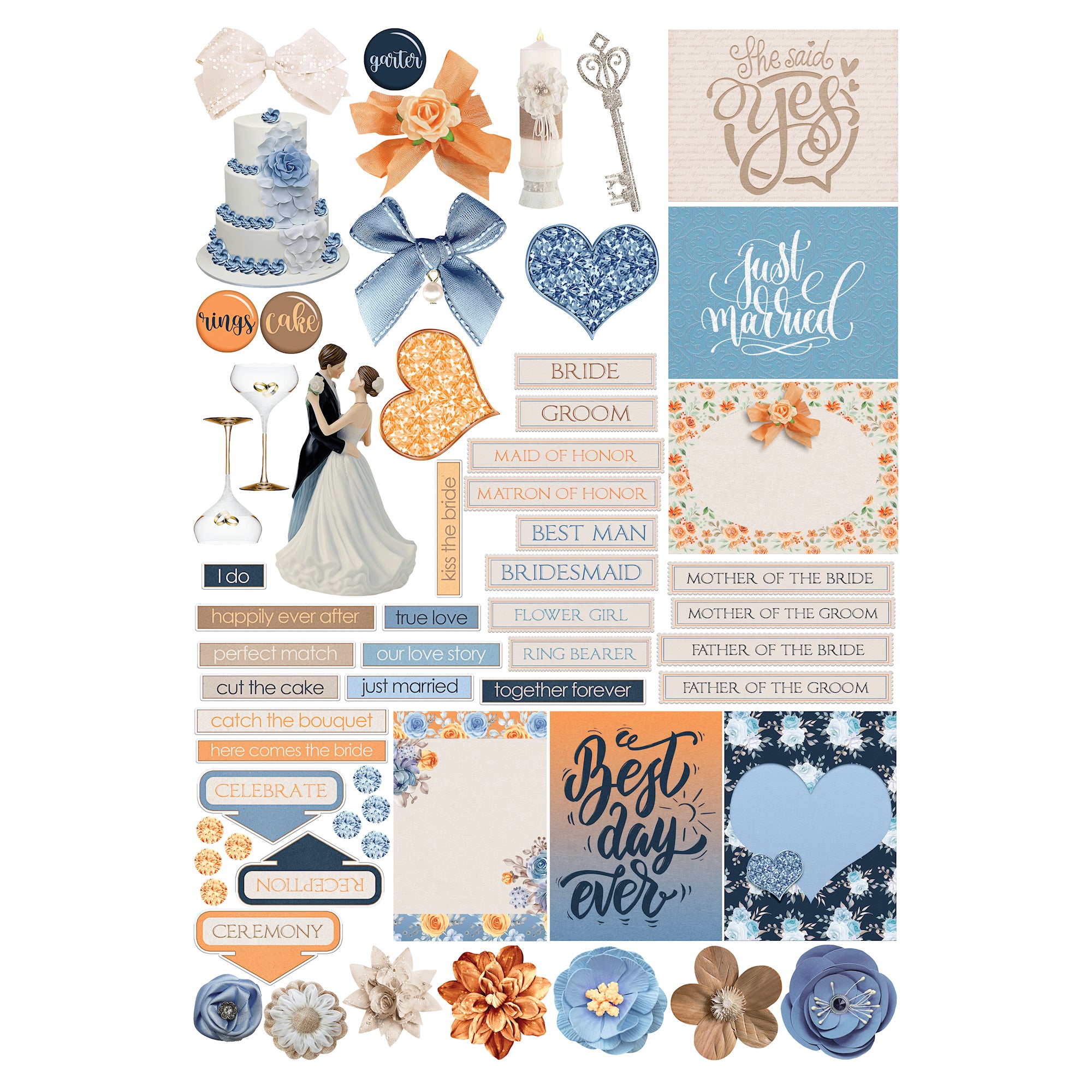 Now & Forever 12 x 12 Scrapbook Paper & Embellishment Kit by SSC Designs