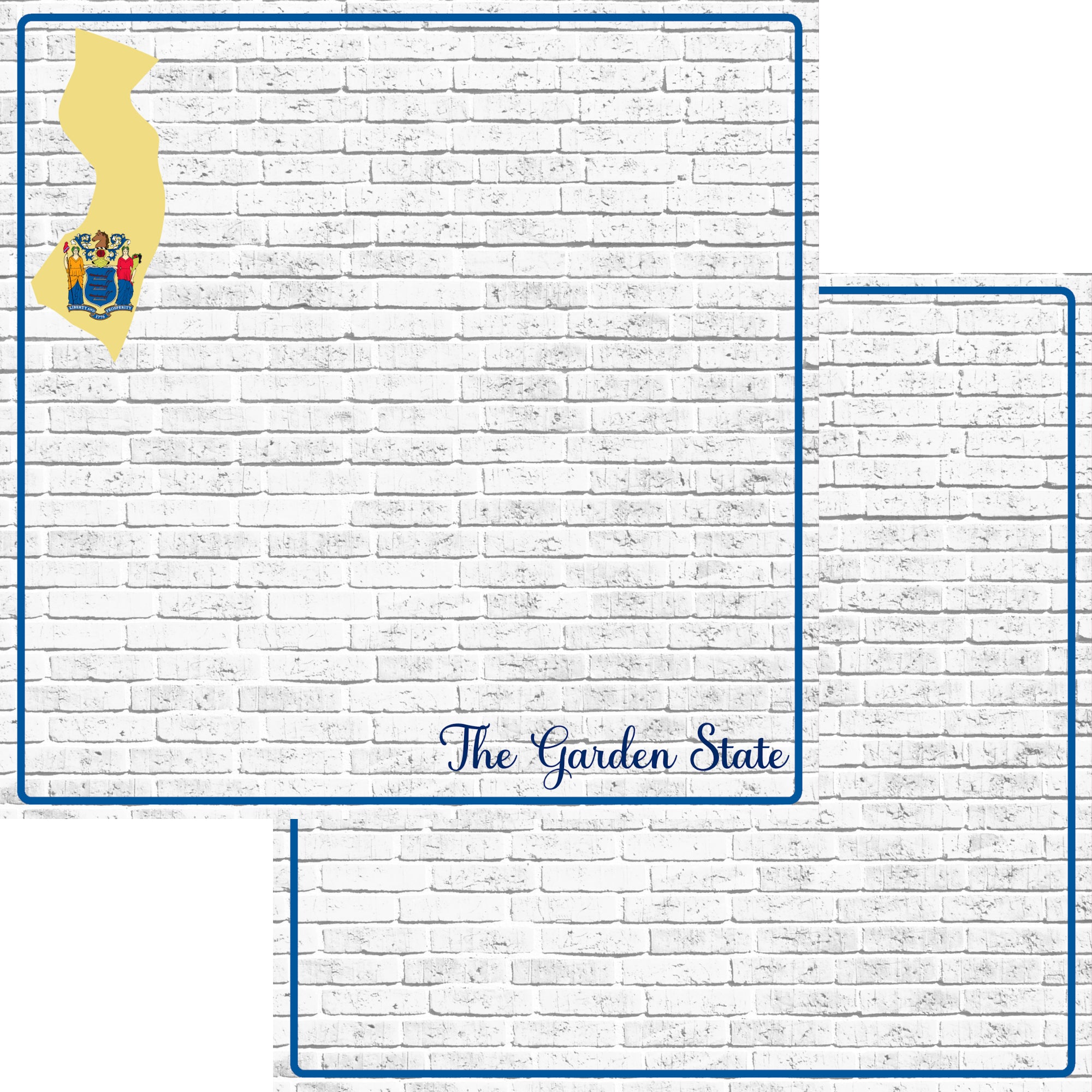 Fifty States Collection New Jersey 12 x 12 Double-Sided Scrapbook Paper by SSC Designs