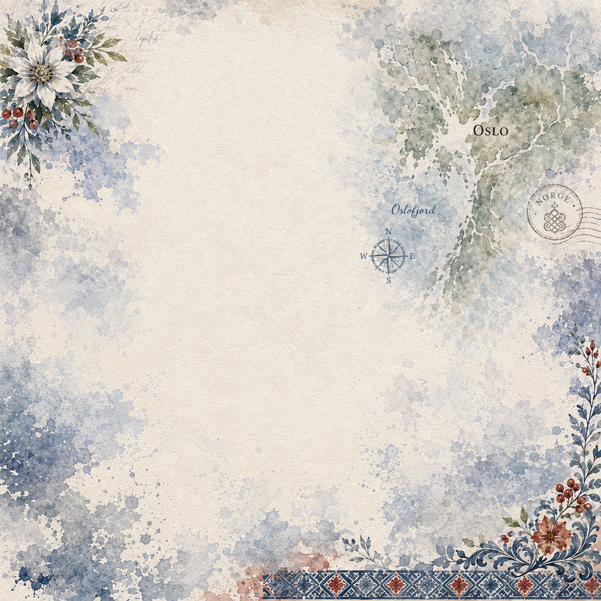 Norway Collection Oslo 12 x 12 Double-Sided Scrapbook Paper by SSC Designs