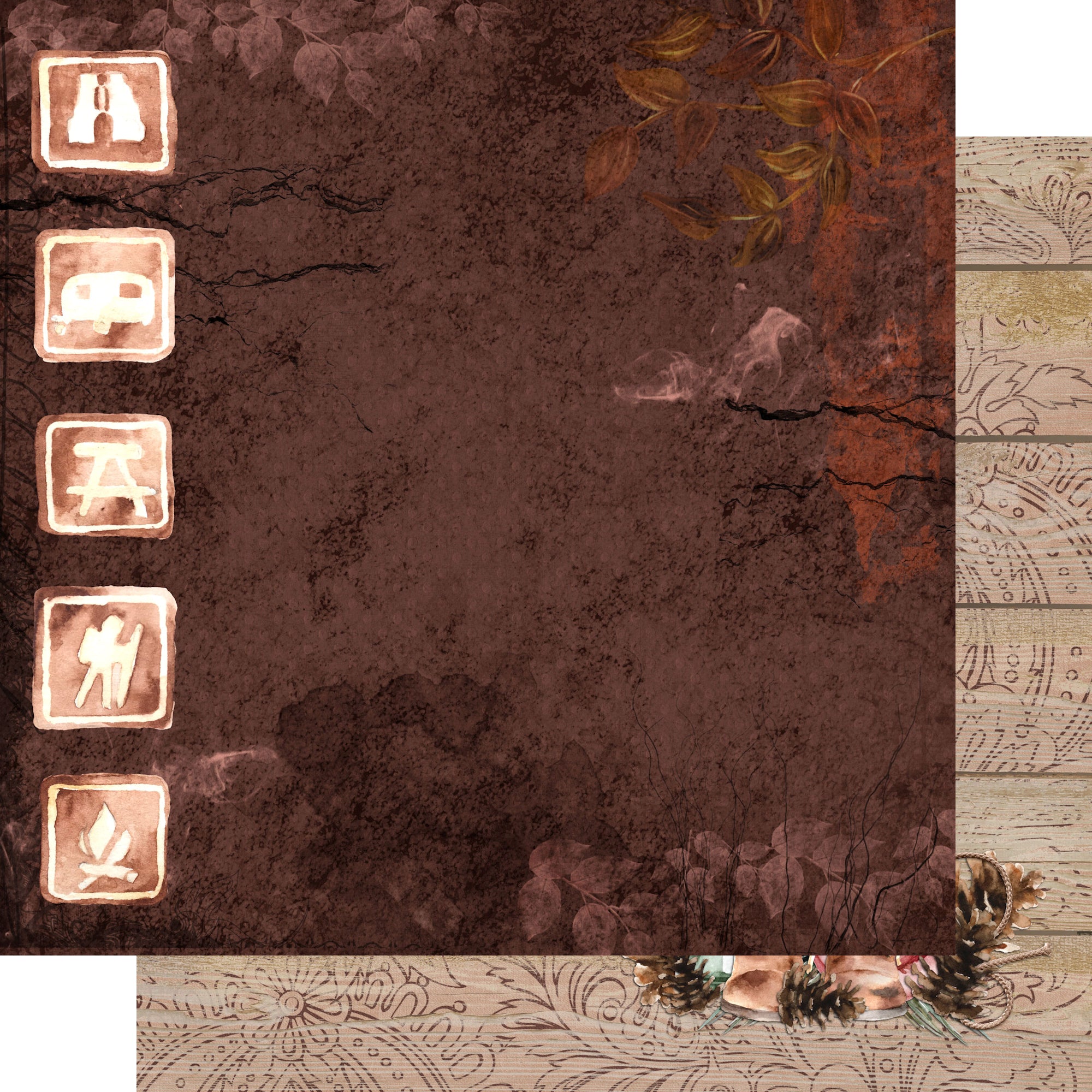 National Parks Collection National Park Signs 12 x 12 Double-Sided Scrapbook Paper by SSC Designs