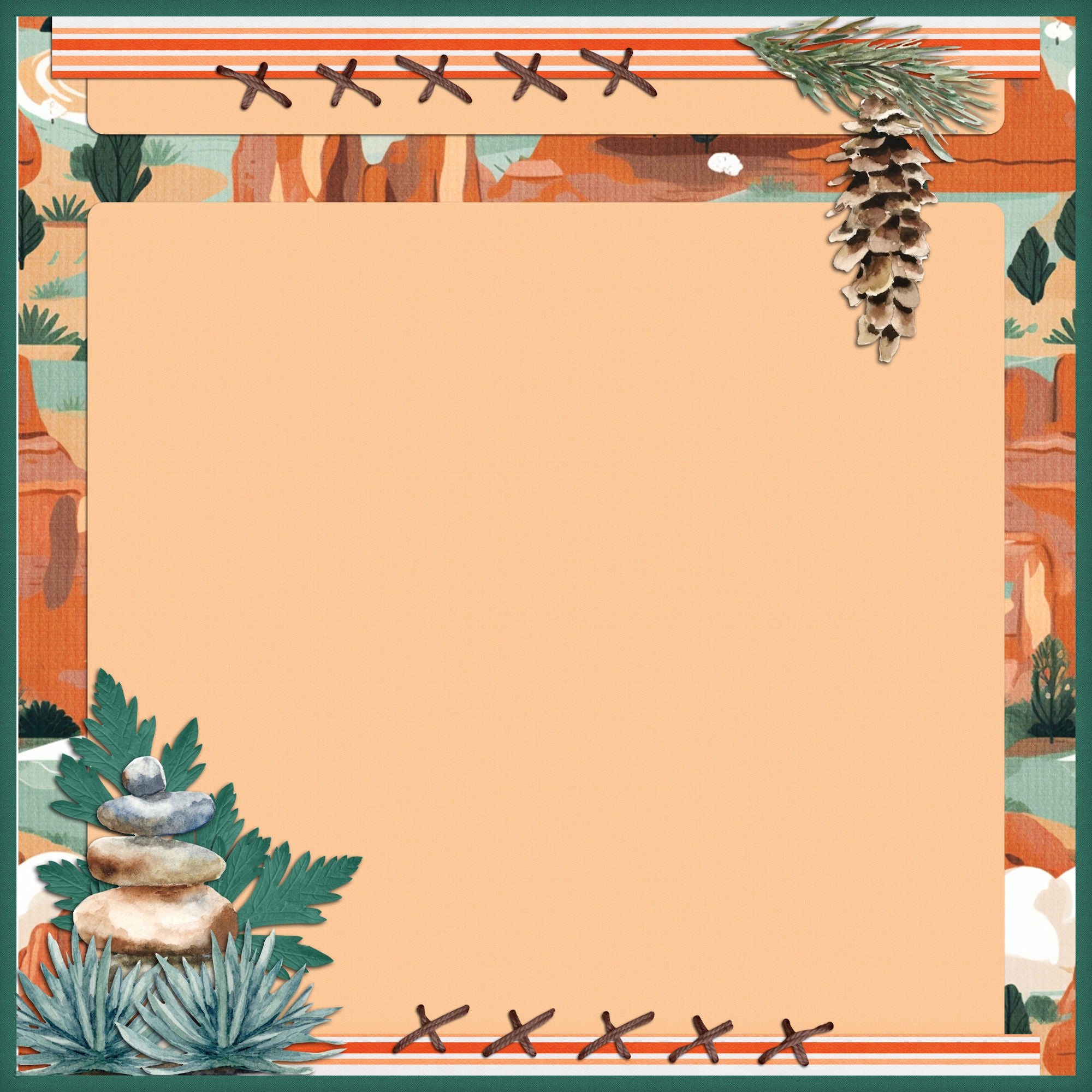 National Parks Collection Mountain Collage 12 x 12 Double-Sided Scrapbook Paper by SSC Designs