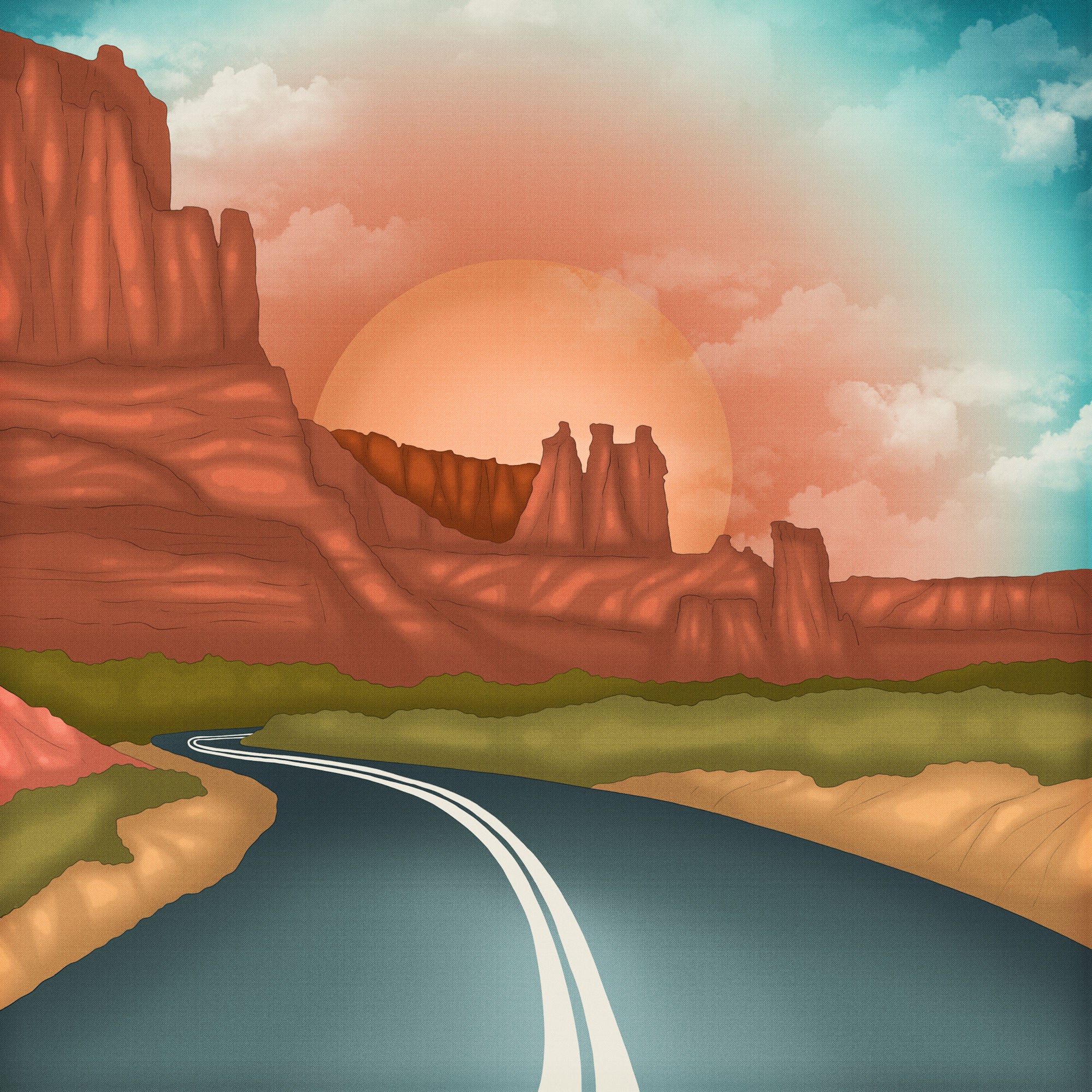 National Parks Collection Scenic Route 12 x 12 Double-Sided Scrapbook Paper by SSC Designs