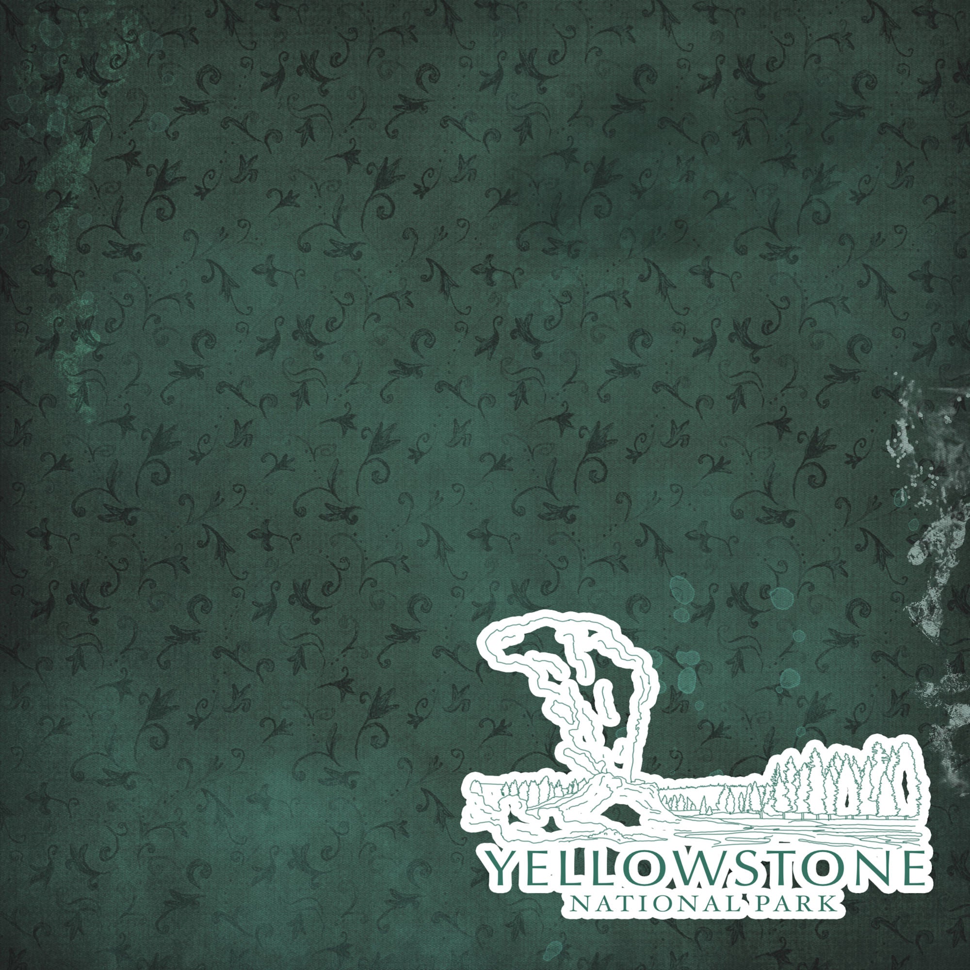 National Parks Collection Yellowstone National Park 12 x 12 Double-Sided Scrapbook Paper by SSC Designs