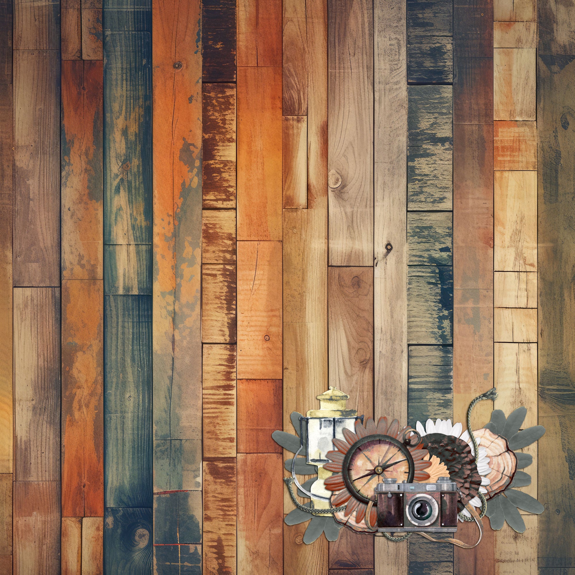 National Parks Collection Redwood National Park 12 x 12 Double-Sided Scrapbook Paper by SSC Designs